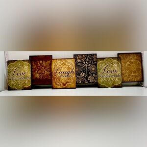 Elegant Inspirational Wall Art Set - Live, Laugh, Love